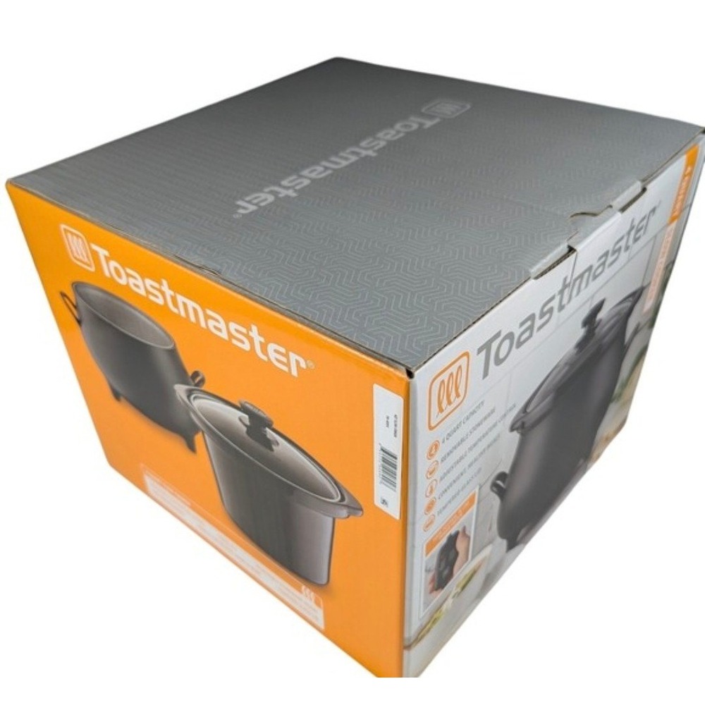NEW Toastmaster 4 Quart Cauldron Crock Pot Matte Black Removable Stoneware - Picture 2 of 4